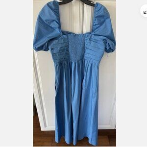 Boden Dress blue with puff sleeves size 12R ($139) Brand New with Tag